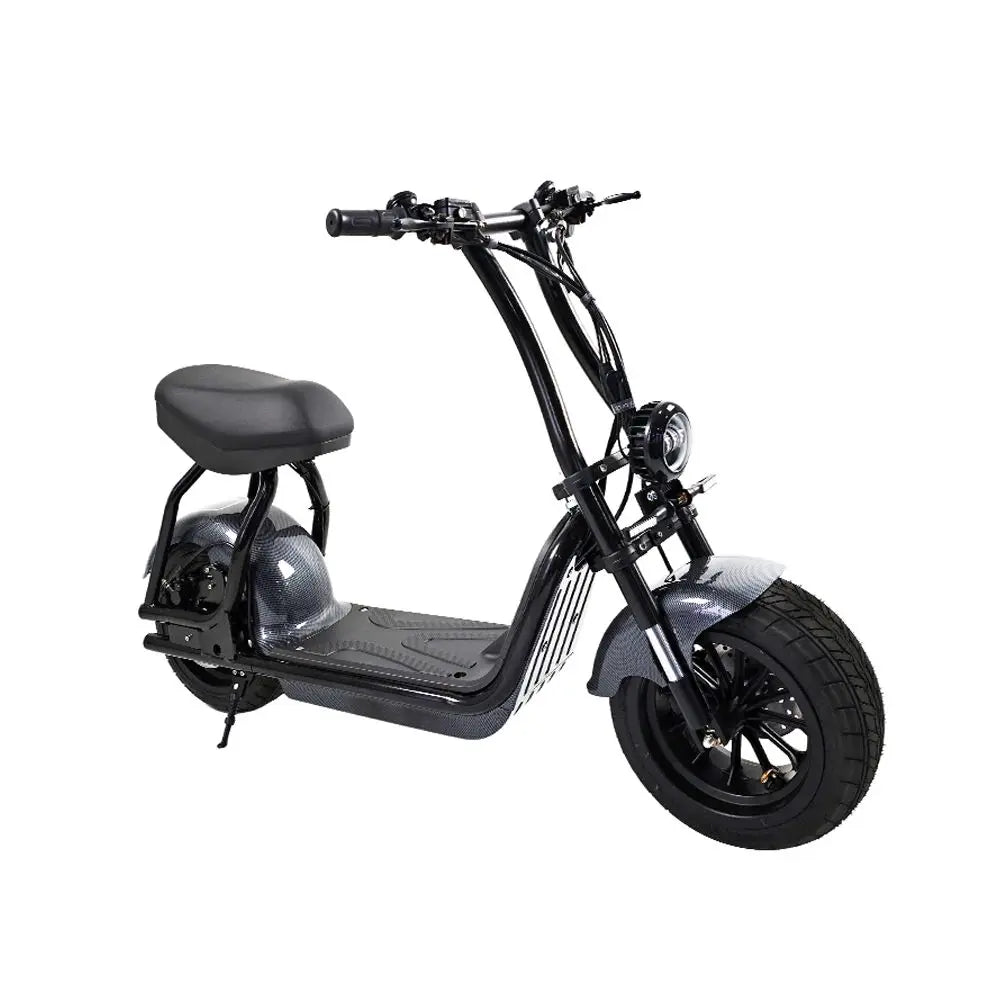 HKM-604627 Citycoco Electric Scooter with Lithium Battery, 1000W Motor, 40km/h Max Speed, 10-inch Tires, Black