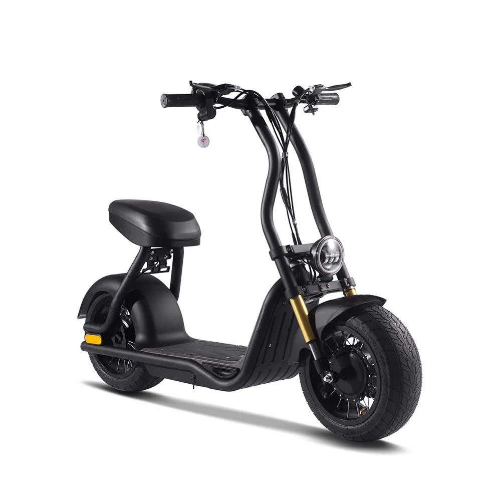 HKM-604627 Citycoco Electric Scooter with Lithium Battery, 1000W Motor, 40km/h Max Speed, 10-inch Tires, Black