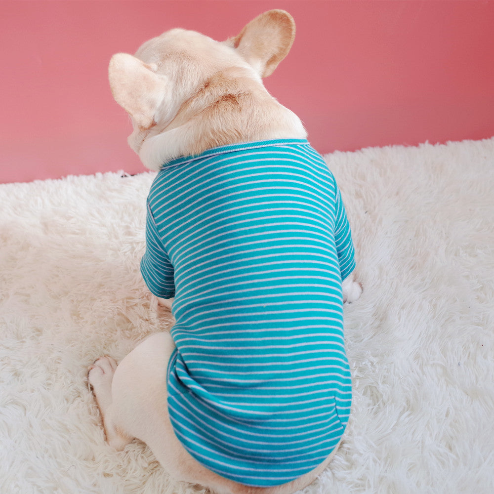 HKM-6046397 Cotton Stretch Padded Striped T-shirt for Everyday Comfort