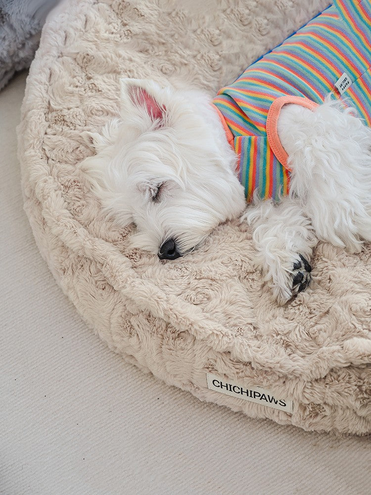 HKM-6047677 Deep Sleeping Dog Nest in Suede with PP Cotton Lining - Available in Small, Medium, and Large