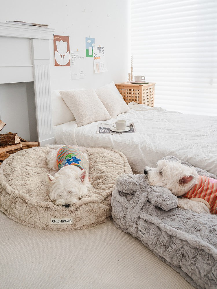 HKM-6047677 Deep Sleeping Dog Nest in Suede with PP Cotton Lining - Available in Small, Medium, and Large