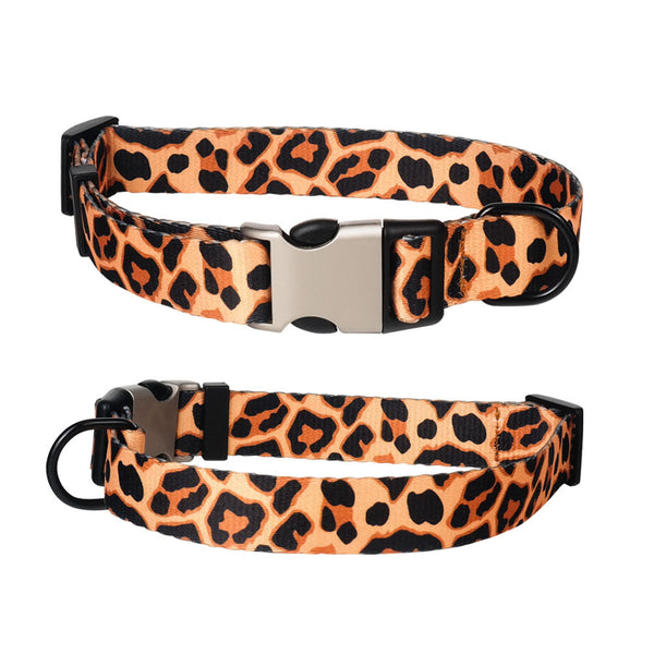 HKM-6047805 Fashionable Pet Collar with Metal Buckle - Unique Patterns and Adjustable Sizes