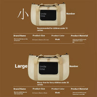 HKM-6048061 Lightweight Portable Pet Diaper Bag Crossbody for Cats in Khaki and Pink Options