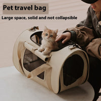 HKM-6048061 Lightweight Portable Pet Diaper Bag Crossbody for Cats in Khaki and Pink Options