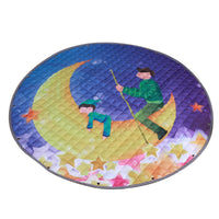 HKM-604819 Thickened Non-Slip Toy Storage Mat - Cotton Blend, Various Fun Designs, 1.45m Round