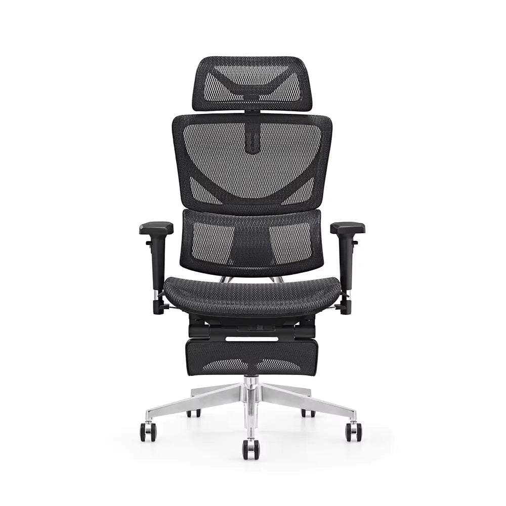 HKM-604883 Ergonomic Mesh Office Chair with Adjustable Armrests and Reclining Features