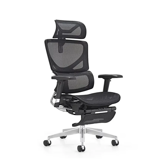 HKM-604883 Ergonomic Mesh Office Chair with Adjustable Armrests and Reclining Features