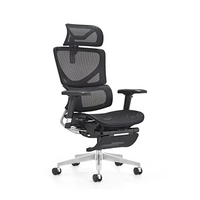 HKM-604883 Ergonomic Mesh Office Chair with Adjustable Armrests and Reclining Features