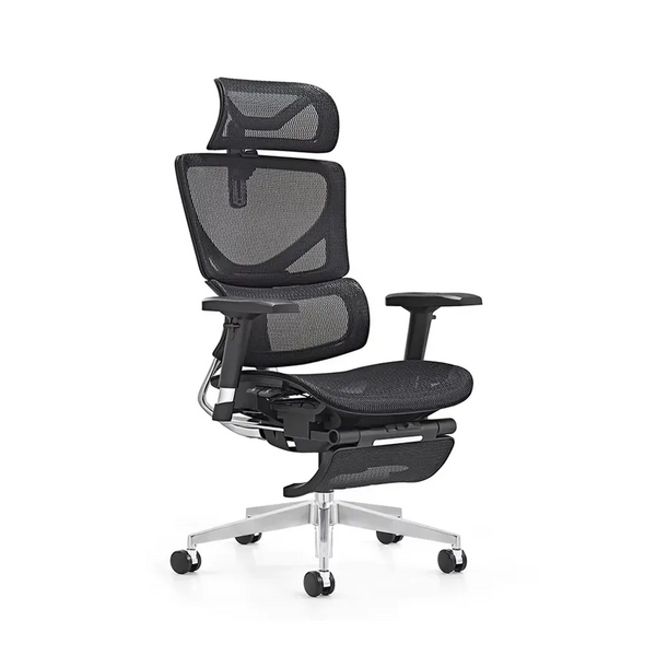HKM-604883 Ergonomic Mesh Office Chair with Adjustable Armrests and Reclining Features