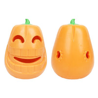 HKM-6049085 Halloween Pumpkin Dog Chew Toy – Interactive Treat Dispensing Puzzle for All Breeds – Durable Thermoplastic Rubber Design