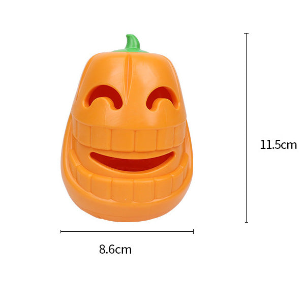 HKM-6049085 Halloween Pumpkin Dog Chew Toy – Interactive Treat Dispensing Puzzle for All Breeds – Durable Thermoplastic Rubber Design
