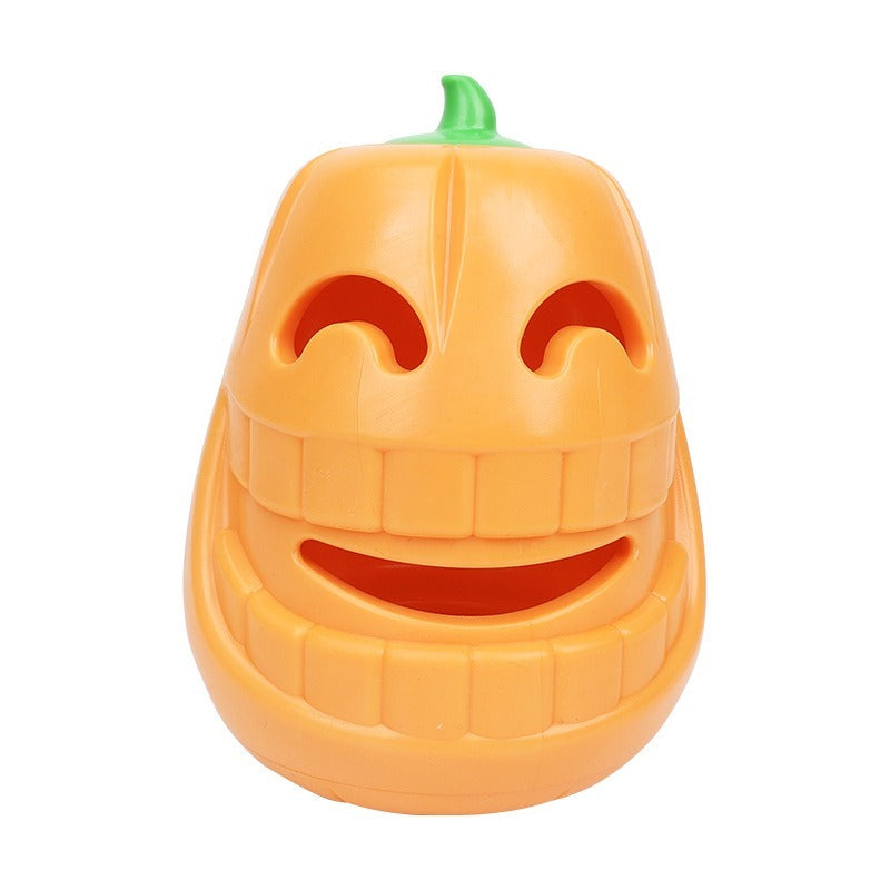HKM-6049085 Halloween Pumpkin Dog Chew Toy – Interactive Treat Dispensing Puzzle for All Breeds – Durable Thermoplastic Rubber Design