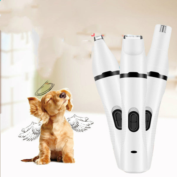 HKM-6049597 Multifunctional Pet Shaver Scissors and Nail Polisher with USB Charging