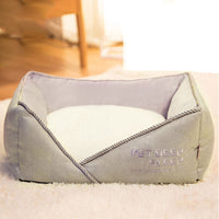 HKM-6049853 Embroidered Square Nest Cat Litter Mat with Beveled Edges and High Elastic Filling