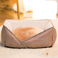 HKM-6049853 Embroidered Square Nest Cat Litter Mat with Beveled Edges and High Elastic Filling