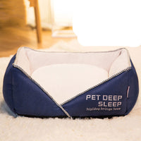 HKM-6049853 Embroidered Square Nest Cat Litter Mat with Beveled Edges and High Elastic Filling