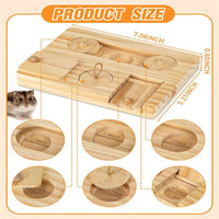 HKM-6051773 Wooden Hamster Feeder and Snack Dispenser for Small Pets