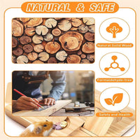 HKM-6051773 Wooden Hamster Feeder and Snack Dispenser for Small Pets
