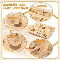 HKM-6051773 Wooden Hamster Feeder and Snack Dispenser for Small Pets