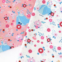 HKM-605267 Cinderella's Ball Pure Cotton Fabric for Children's Clothing - Milk White & Pink