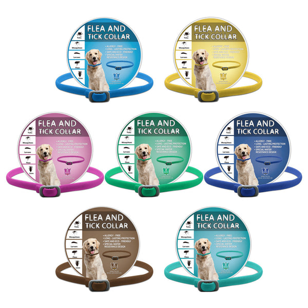 HKM-6053565 Mint Essential Oil Insect Repellent Collar for Dogs and Cats - Multiple Colors and Flavors Available
