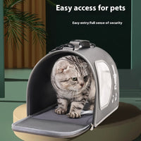 HKM-6053821 Large Capacity Portable Cat Shoulder Bag in Black, White, or Brown