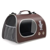 HKM-6053821 Large Capacity Portable Cat Shoulder Bag in Black, White, or Brown