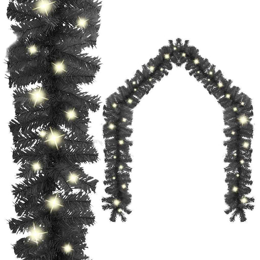 HKM-605395 LED Christmas Garland - 20m Versatile Decoration in Blue, Gold, Pink, Red, and Black
