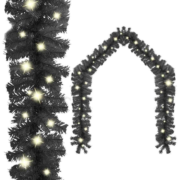 HKM-605395 LED Christmas Garland - 20m Versatile Decoration in Blue, Gold, Pink, Red, and Black