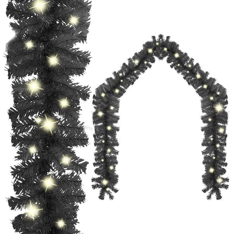 HKM-605395 LED Christmas Garland - 20m Versatile Decoration in Blue, Gold, Pink, Red, and Black