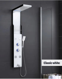 HKM-605459 Stainless Steel Wall Shower Panel with Waterfall Feature, Cold & Hot Water Control, Model YL5503