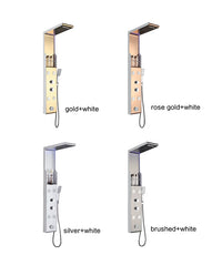 HKM-605459 Stainless Steel Wall Shower Panel with Waterfall Feature, Cold & Hot Water Control, Model YL5503