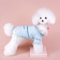 HKM-6055997 Warm Pet Down Jacket for Autumn and Winter – Available in Blue, Red, and Pink, Multiple Sizes