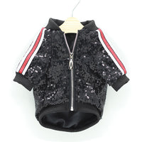 HKM-6056125 Sequin Patchwork Jacket for Pets - Summer Two-Legged Coat, Polyester Material