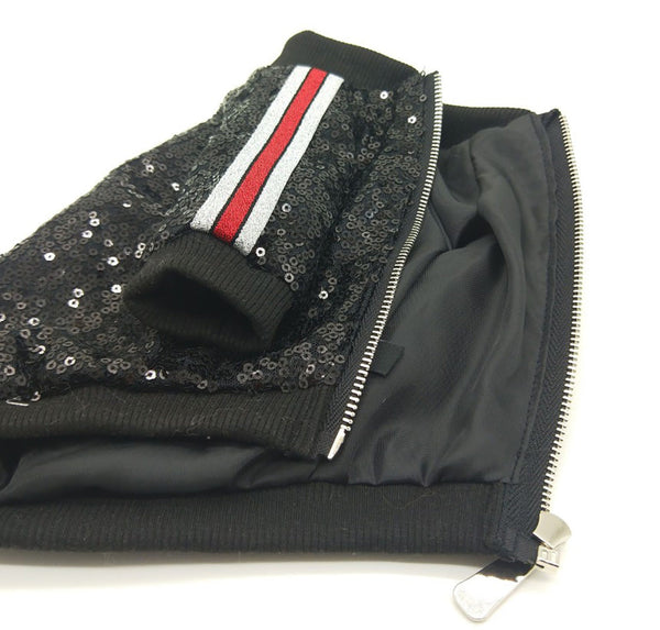 HKM-6056125 Sequin Patchwork Jacket for Pets - Summer Two-Legged Coat, Polyester Material