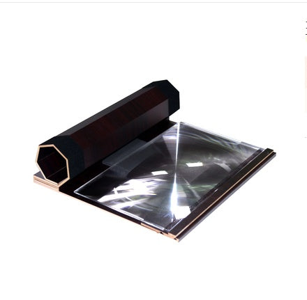 HKM-605651 Portable Foldable Mobile Phone Screen Magnifier with Wood Grain Design