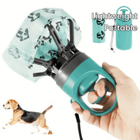 HKM-6057021 Blue Plastic Dog Pooper Scooper with Garbage Bag for Easy Cleanup