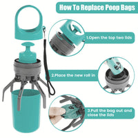 HKM-6057021 Blue Plastic Dog Pooper Scooper with Garbage Bag for Easy Cleanup