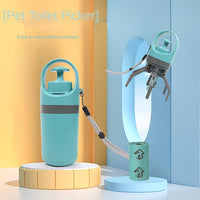 HKM-6057021 Blue Plastic Dog Pooper Scooper with Garbage Bag for Easy Cleanup