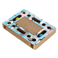 HKM-6057533 Hexagonal Corrugated Cat Scratcher with Combination Play Plate - Durable PP Resin, 38x33x6cm