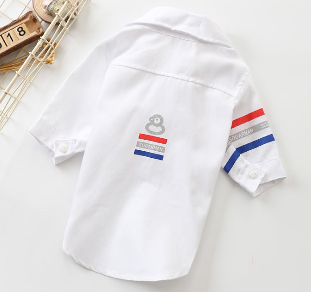 HKM-6057917 Comfortable Cotton Pet Shirt in Hong Kong Tide Duck Design - Available in Multiple Sizes