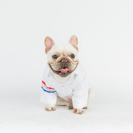 HKM-6057917 Comfortable Cotton Pet Shirt in Hong Kong Tide Duck Design - Available in Multiple Sizes