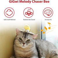 HKM-6058813 Interactive Squeaking Cat Toy in Bee Shape for Engaging Playtime and Boredom Relief