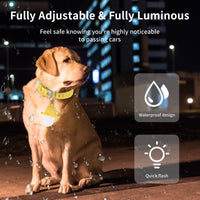 HKM-6059325 Rechargeable Banana-Shaped LED Dog Collar Light with Sound ¨C Silicone Pet Accessory