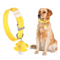 HKM-6059325 Rechargeable Banana-Shaped LED Dog Collar Light with Sound ¨C Silicone Pet Accessory