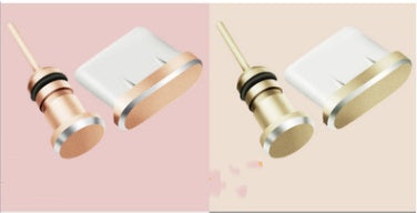 HKM-605971 Metal Dust Plug for Charging Port - Available in Black, Gold, Silver, Blue, Red, Rose Gold, and Gray