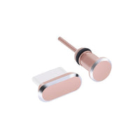 HKM-605971 Metal Dust Plug for Charging Port - Available in Black, Gold, Silver, Blue, Red, Rose Gold, and Gray