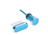 HKM-605971 Metal Dust Plug for Charging Port - Available in Black, Gold, Silver, Blue, Red, Rose Gold, and Gray