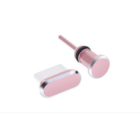 HKM-605971 Metal Dust Plug for Charging Port - Available in Black, Gold, Silver, Blue, Red, Rose Gold, and Gray
