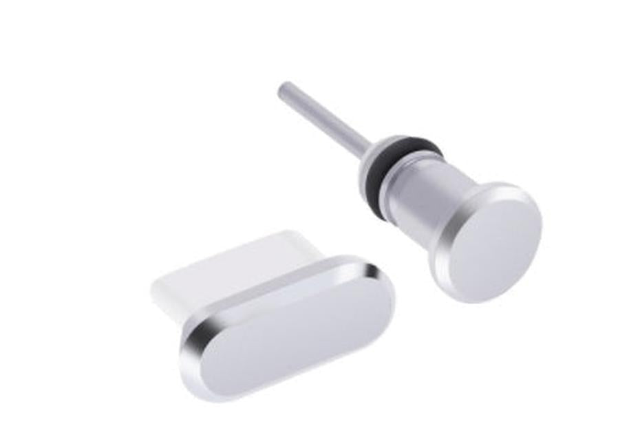 HKM-605971 Metal Dust Plug for Charging Port - Available in Black, Gold, Silver, Blue, Red, Rose Gold, and Gray